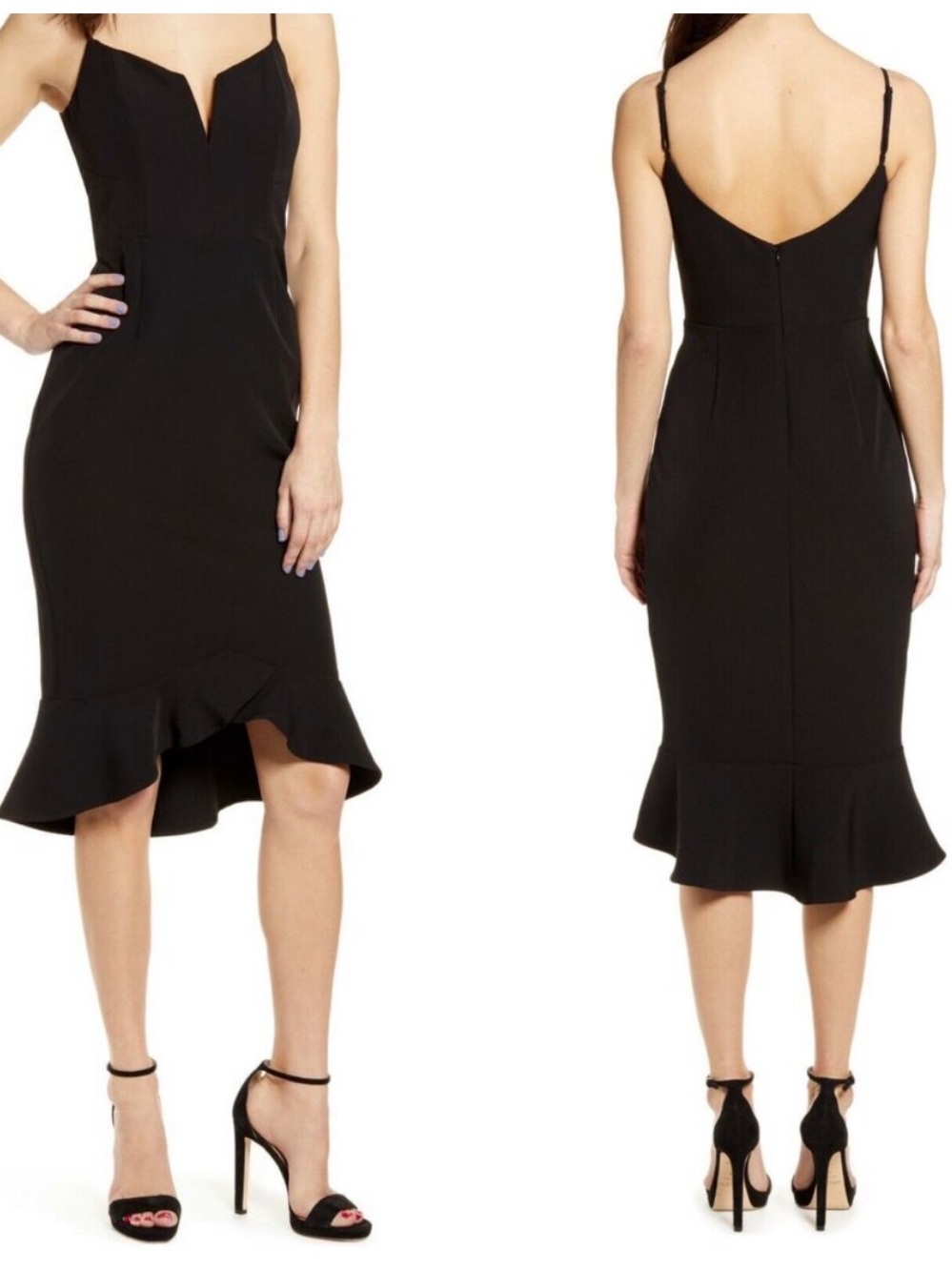 Bardot Kristen Peplum Flounce Dress Size 4 - Picture 4 of 11
